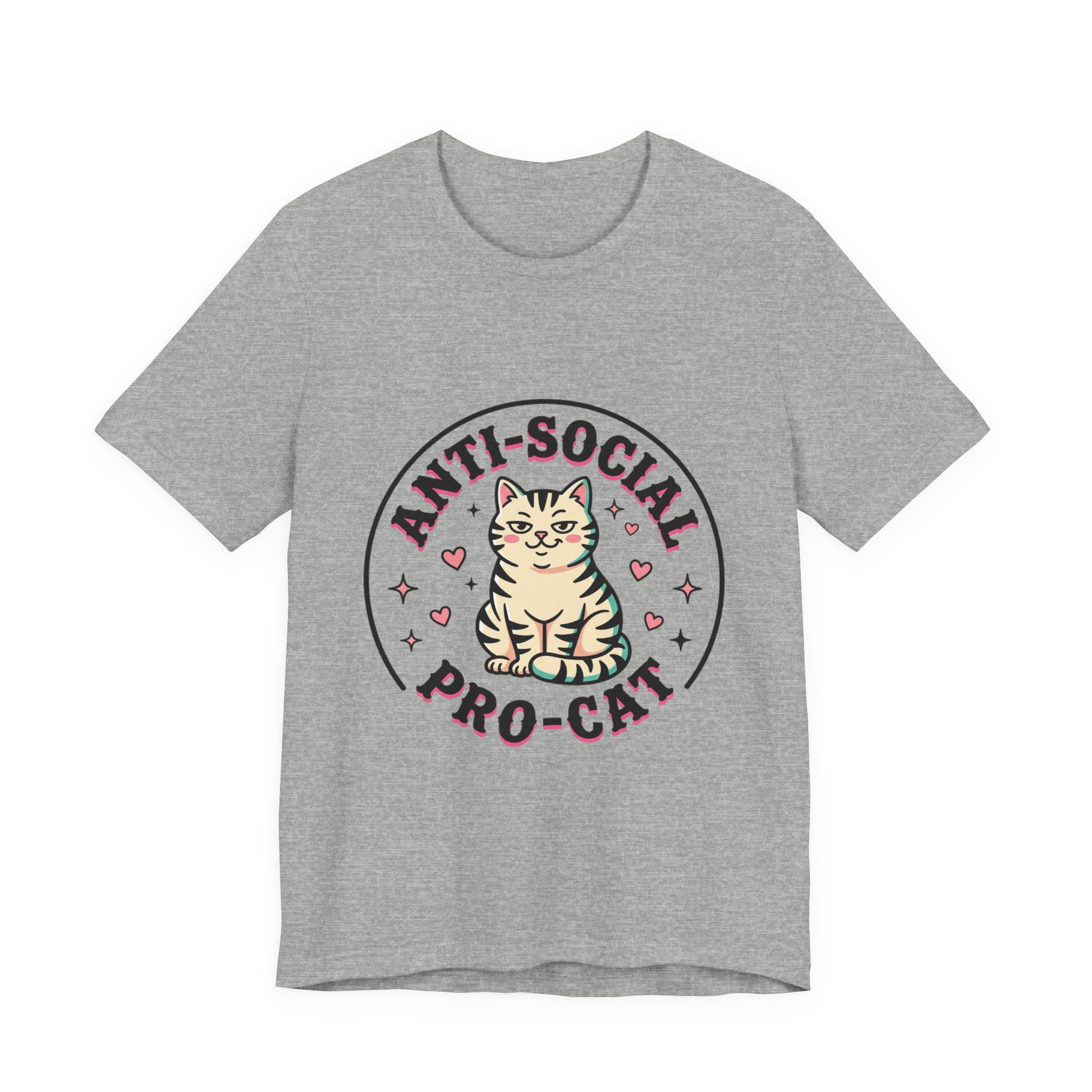 Anti-Social Pro-Cat Tee | funny cat shirt, black cat
