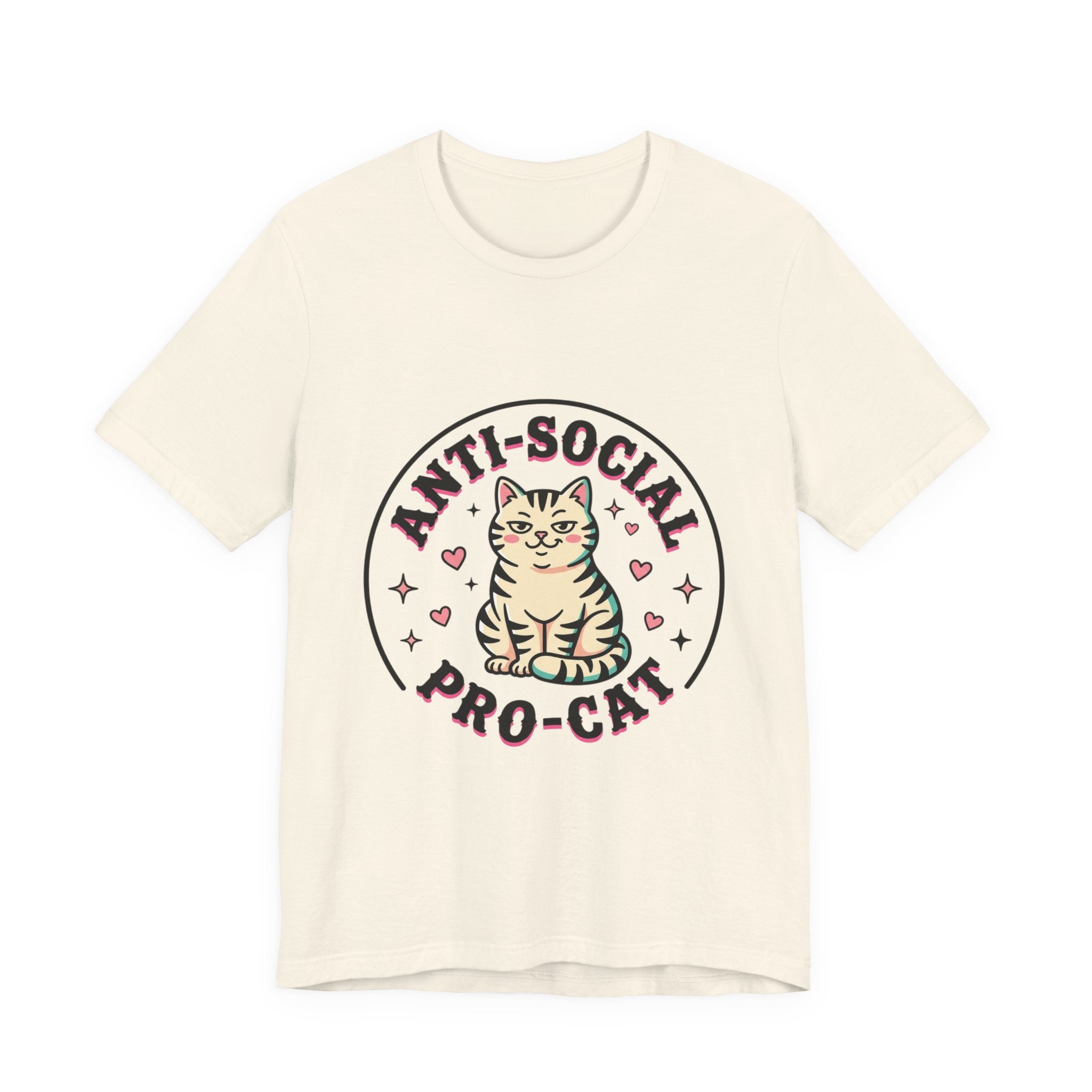 Anti-Social Pro-Cat Tee | funny cat shirt, black cat