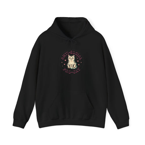 Anti-Social Pro-Cat Hoodie | funny cat shirt, retro cat