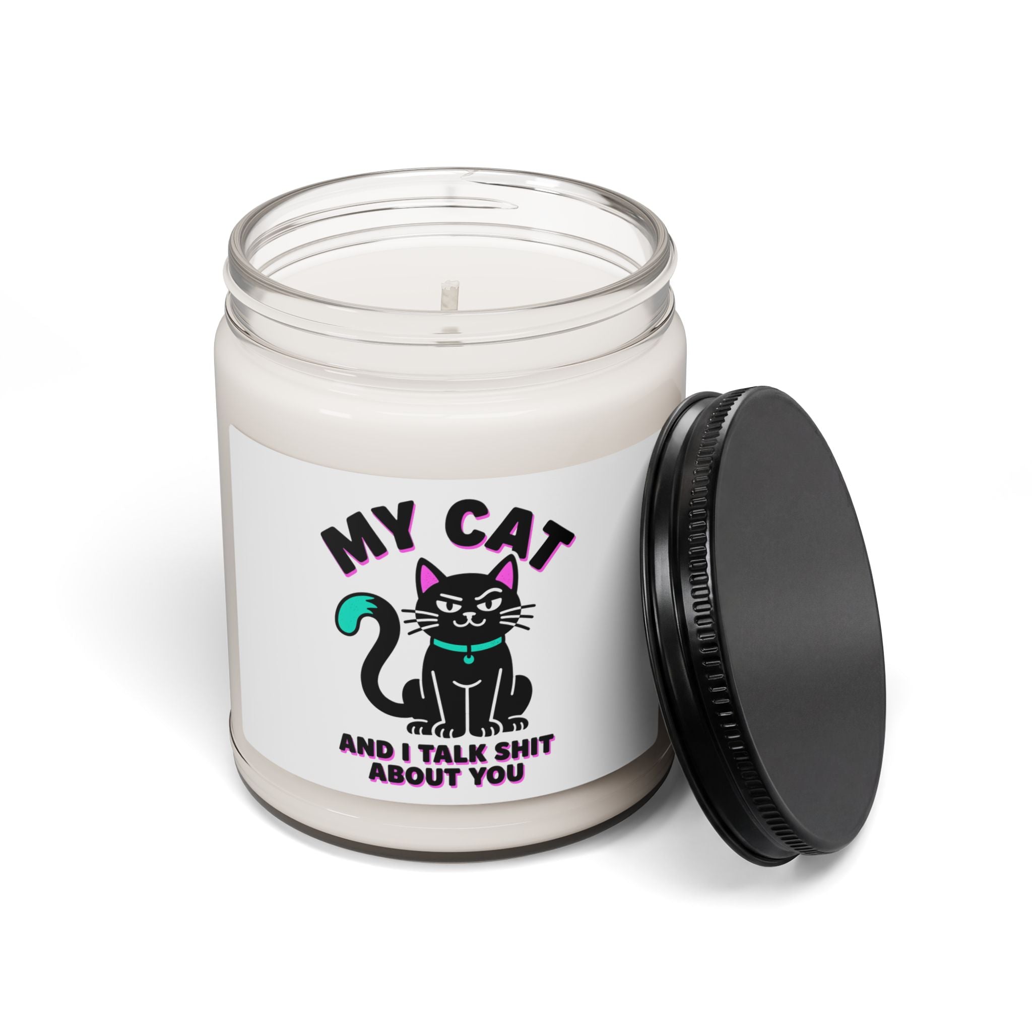 My Cat and I Talk Shit About You Candle | Black Cat, Funny Cat Mom Soy Candle