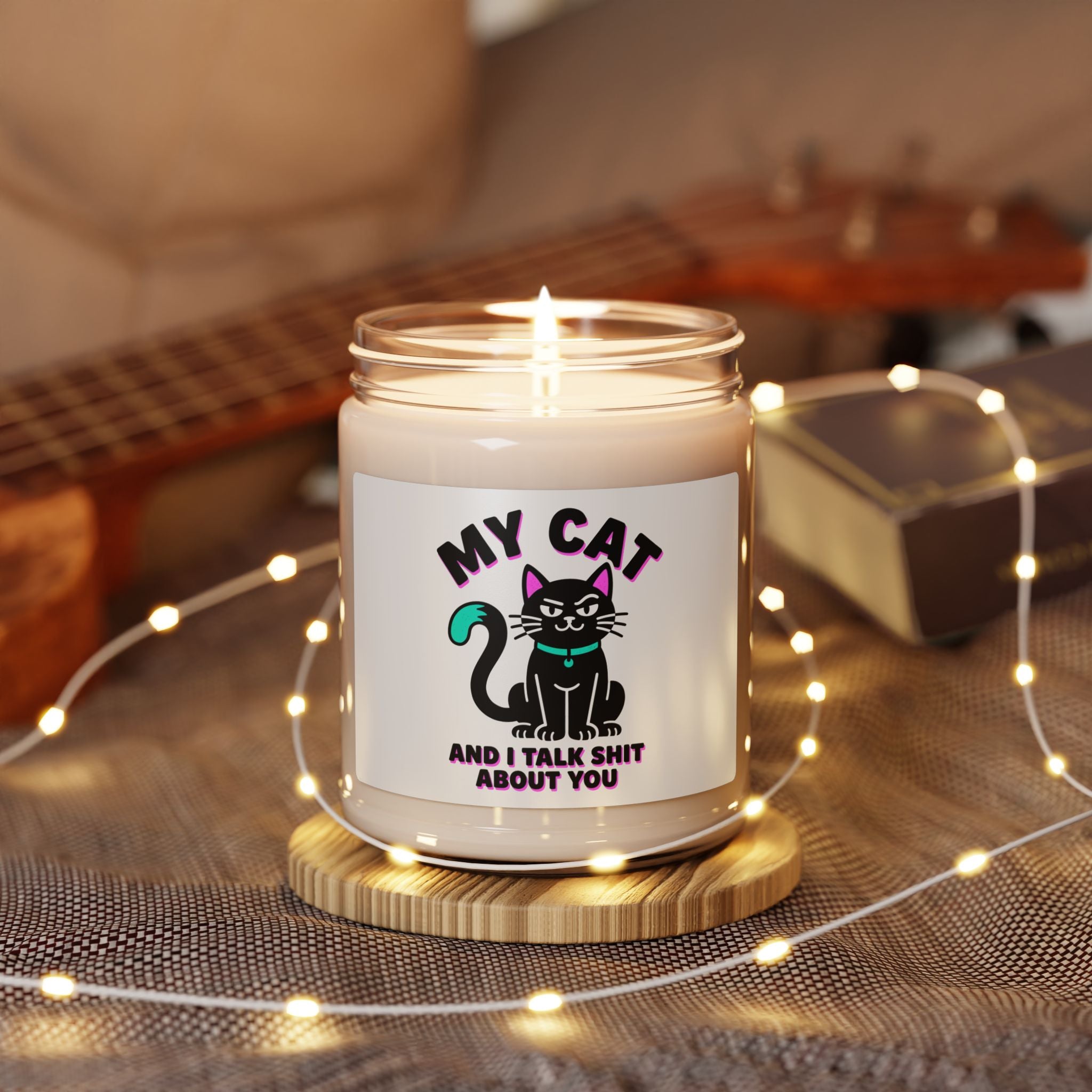 My Cat and I Talk Shit About You Candle | Black Cat, Funny Cat Mom Soy Candle