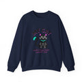 Funny Cat Graphic Sweatshirt | black cat, meme cat, retro font