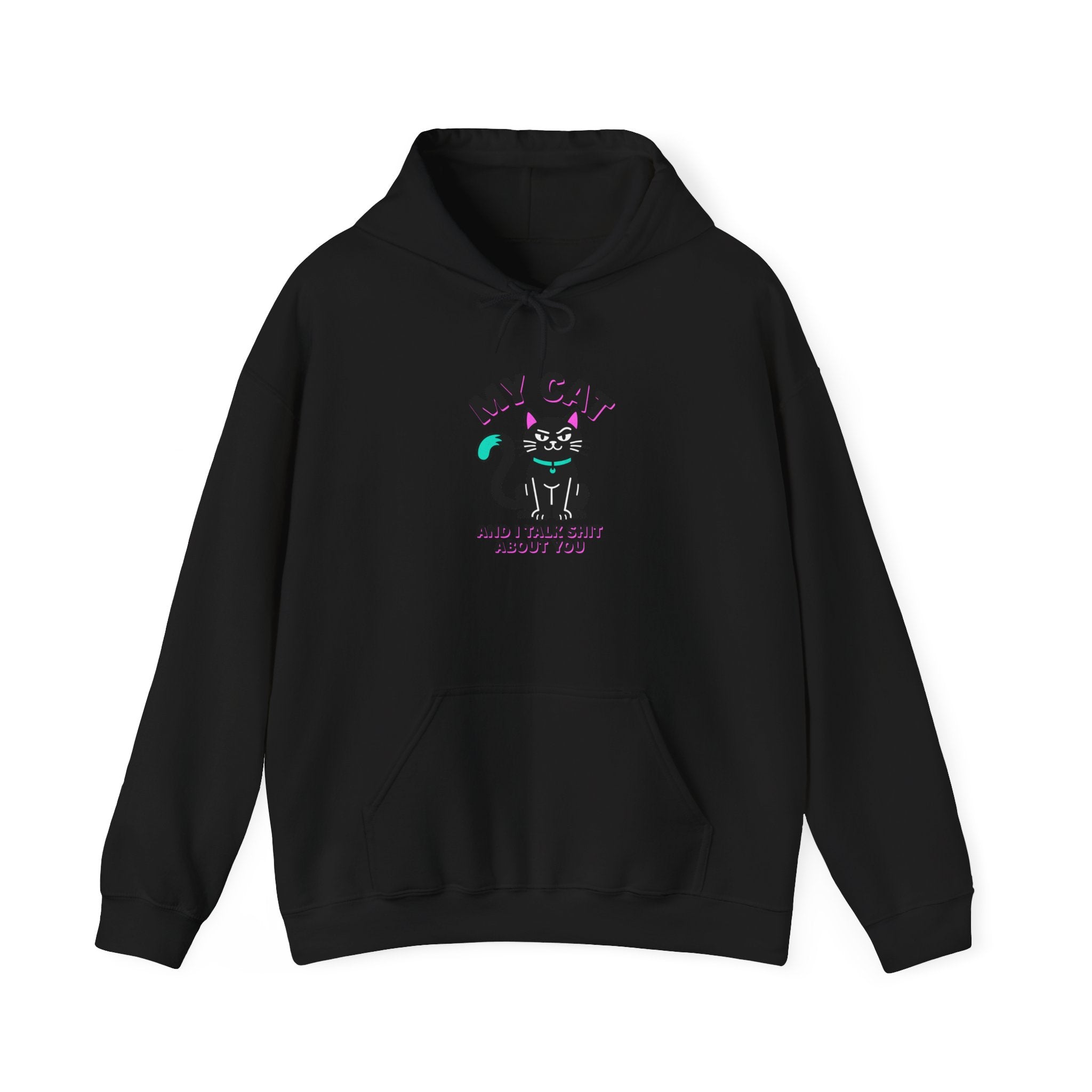 Funny Black Cat Hoodie | witchy cat, meme cat
