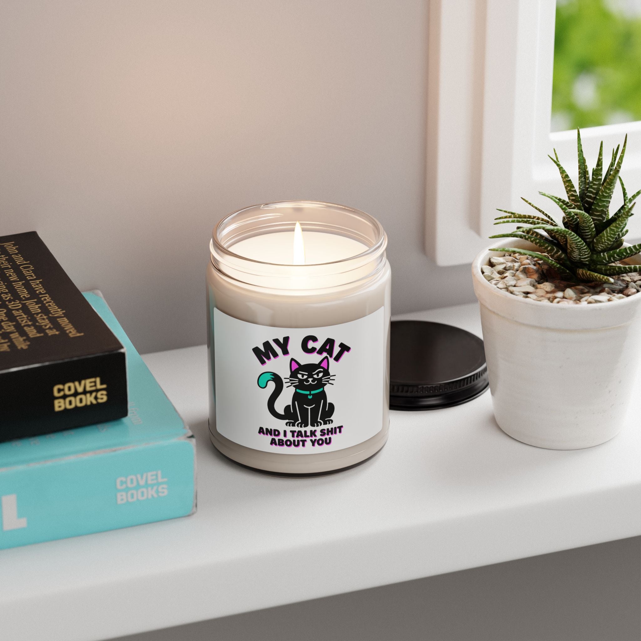 My Cat and I Talk Shit About You Candle | Black Cat, Funny Cat Mom Soy Candle