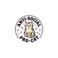 Anti-Social Pro-Cat Sticker | Cat Lovers, Meme Cat