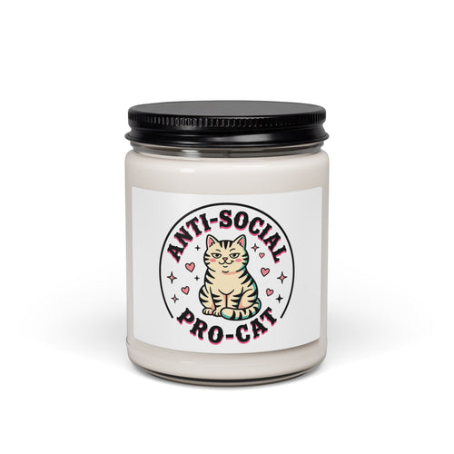 Anti-Social Pro-Cat Candle | Soy Candle, Cat Lovers, Witchy Cat