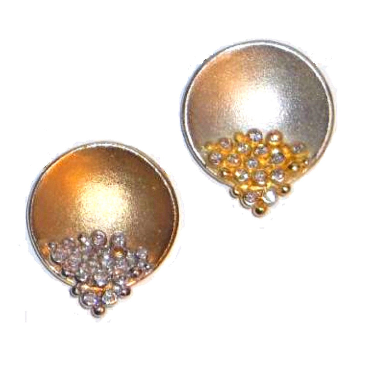 Bowl of Diamonds Necklace or pearl enhancer-large-Sterling Silver/ plate options