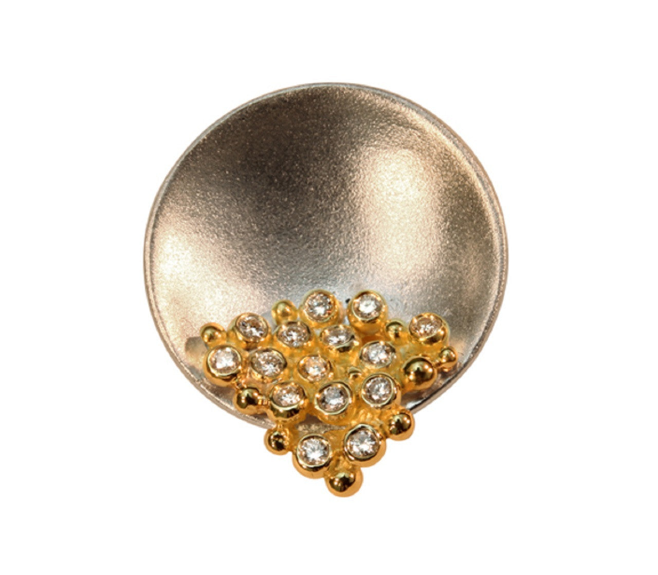 Bowl of Diamonds Necklace or pearl enhancer-large-Sterling Silver/ plate options