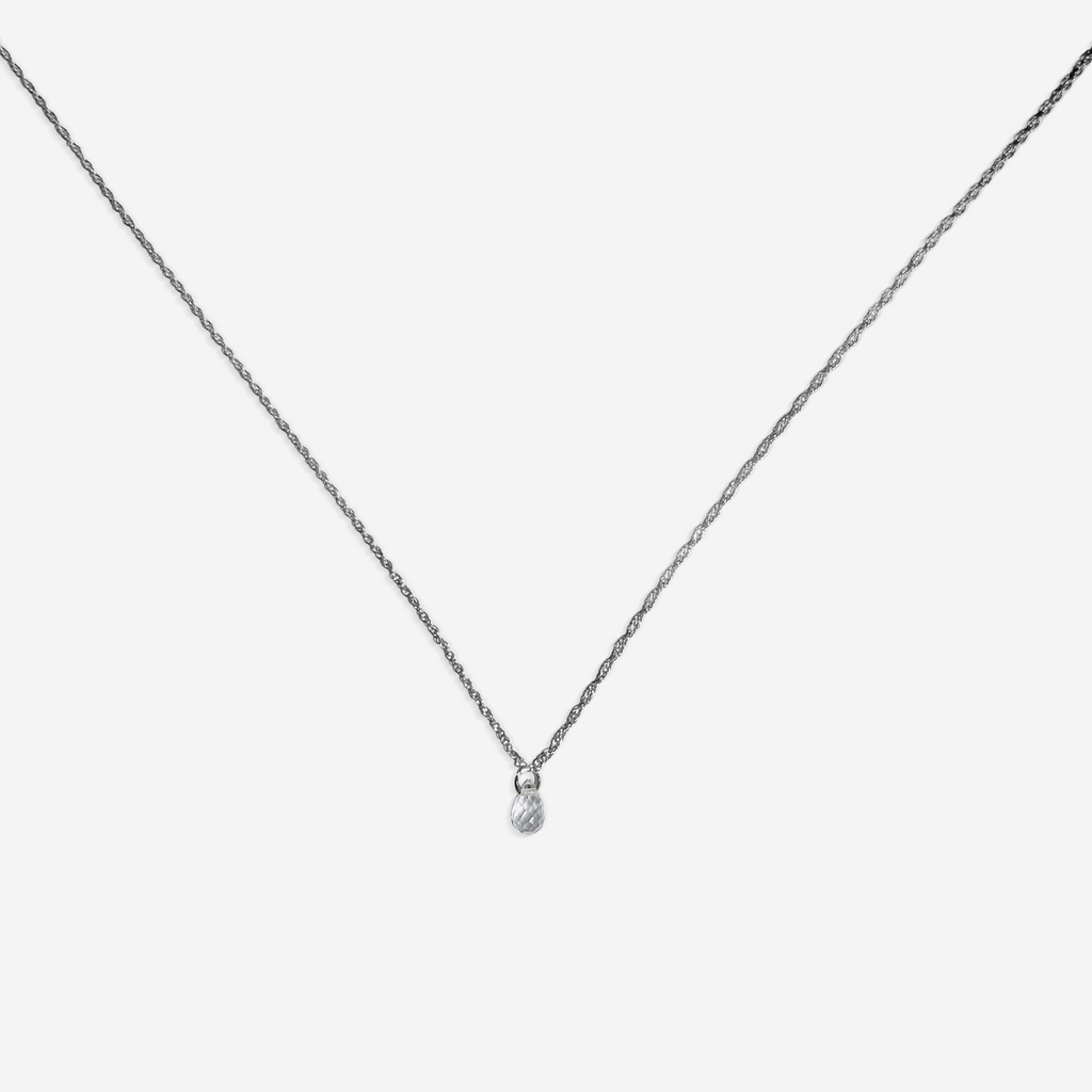 Rose Quartz Drop Necklace - 14K Gold Minimalist Pendant