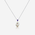 Amethyst w/ Freshwater Pearl Drop Necklace