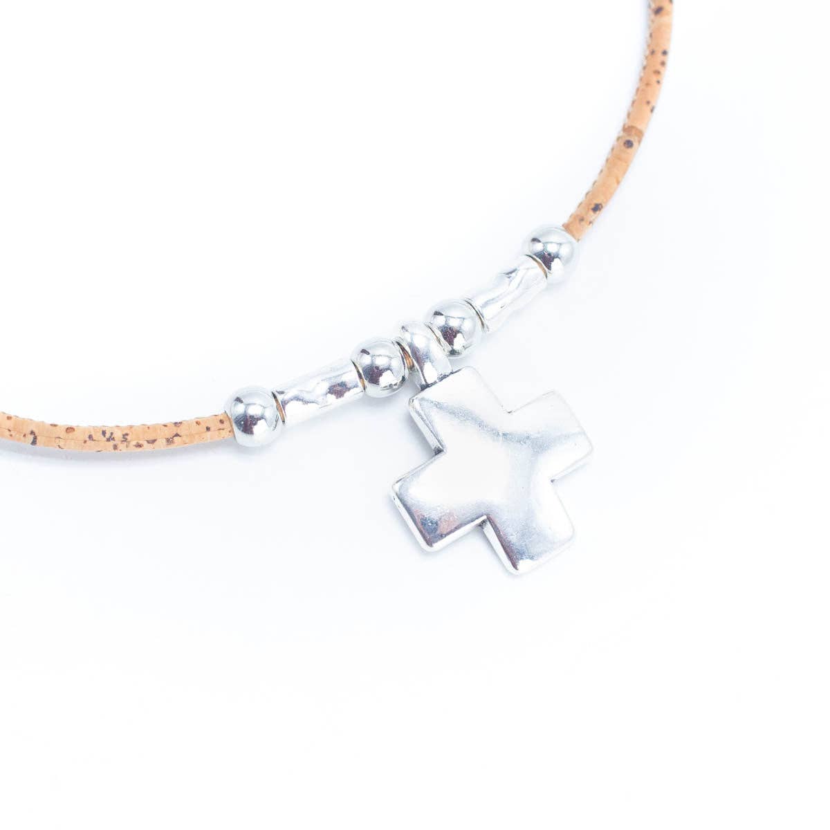 Natural Cork Bead Necklace